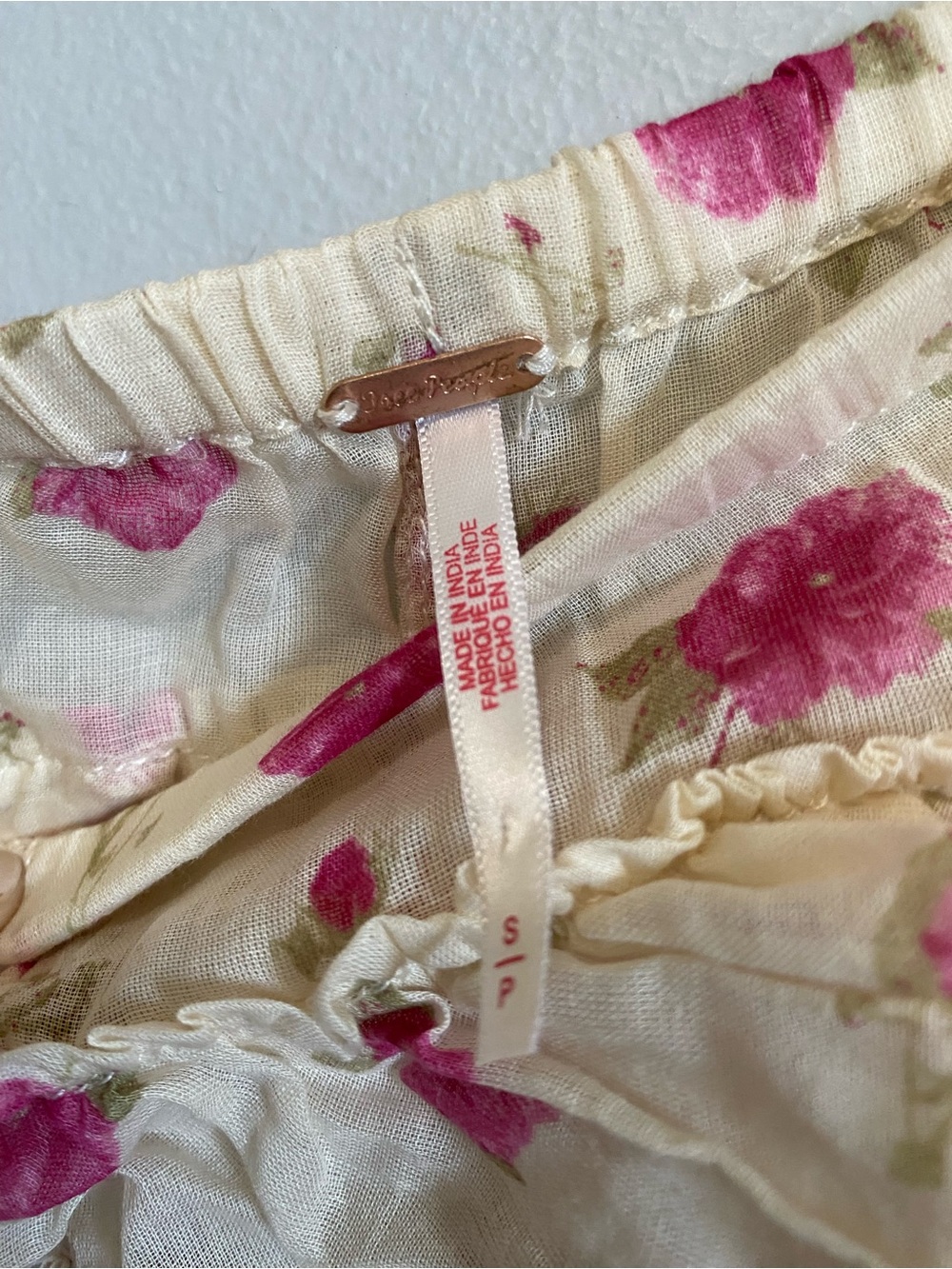Free People Floral Ruffle Layered Mini Short Small Festie Puffy Bubble Bottom - Picture 4 of 6